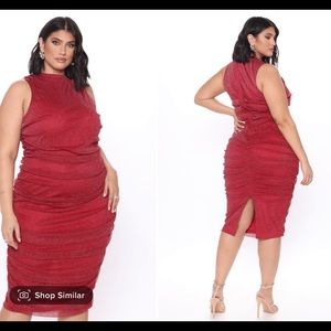 Red midi Fashion Nova Dress